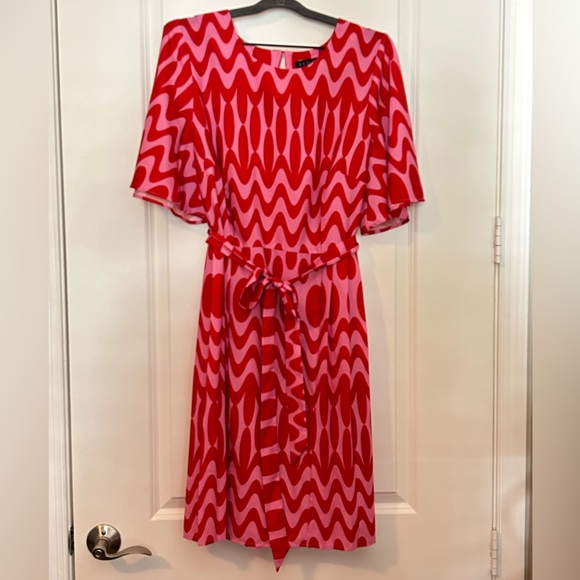 Eloquii Printed Flare Sleeve Dress - Picture 2 of 5